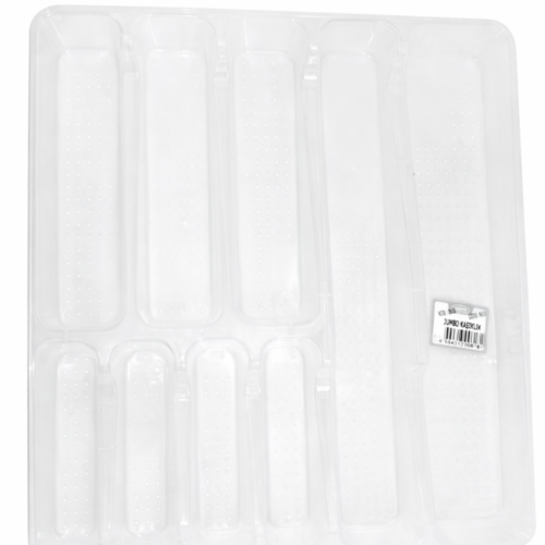 منظم أدراج بلاستيك شفاف متعدد الأقسام