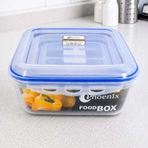 "Phoenix" Food Storage Box 3pcs - تبروير بلاستيك