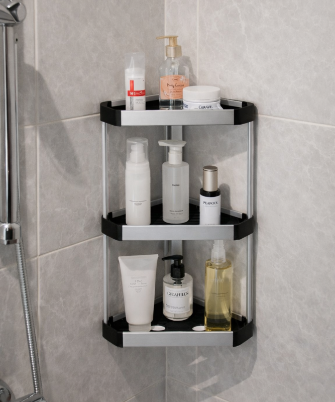 Aluminium Corner Rack " Phoenix" - ستاند حمام ألمنيوم زاوية