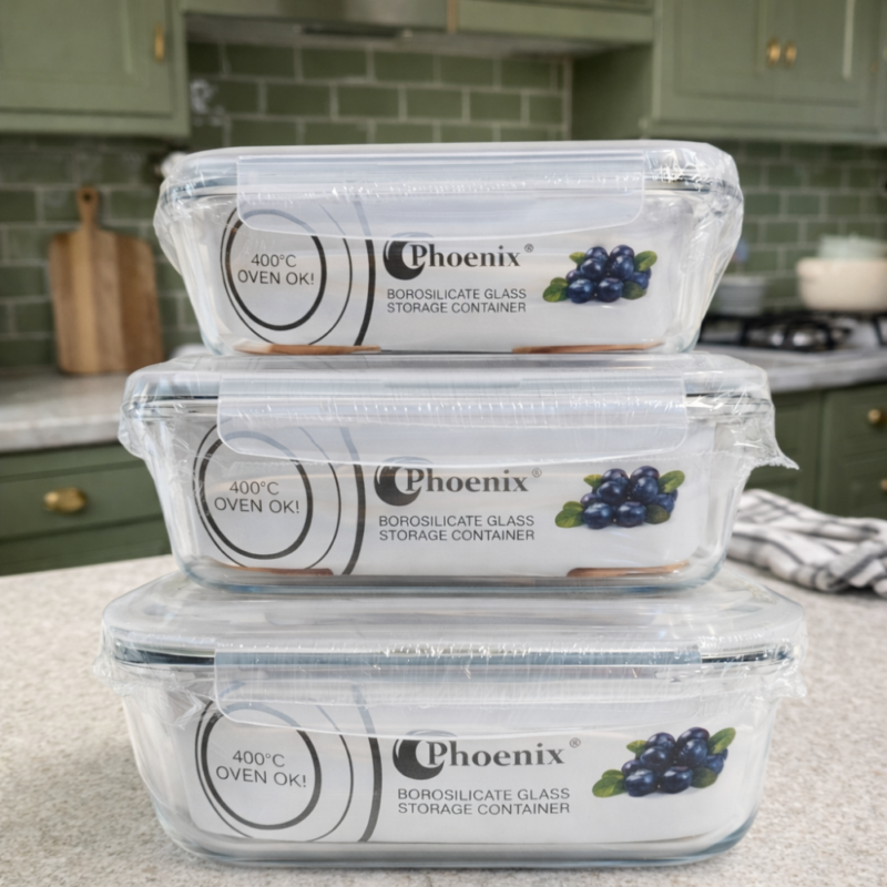Borosilicate Glass Storage Container Phoenix - تبروير زجاج