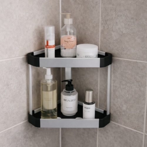 Aluminium Corner Rack "Phoenix" - ستاند حمام ألمنيوم زاوية