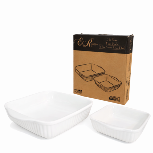 2 Pcs Oven Plate - طقم أواني فرن سيراميك