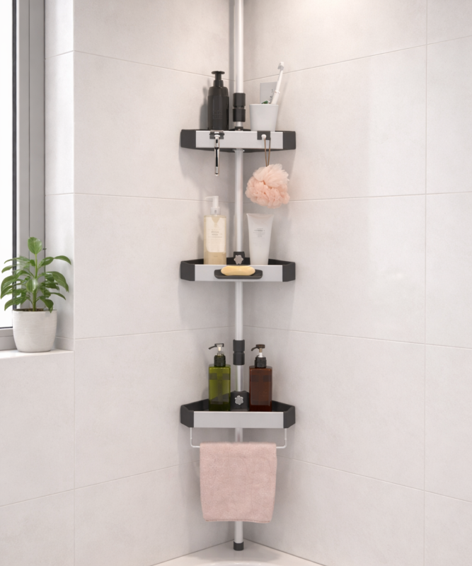 Aluminium Corner Rack " Phoenix" - ستاند حمام ألمنيوم زاوية