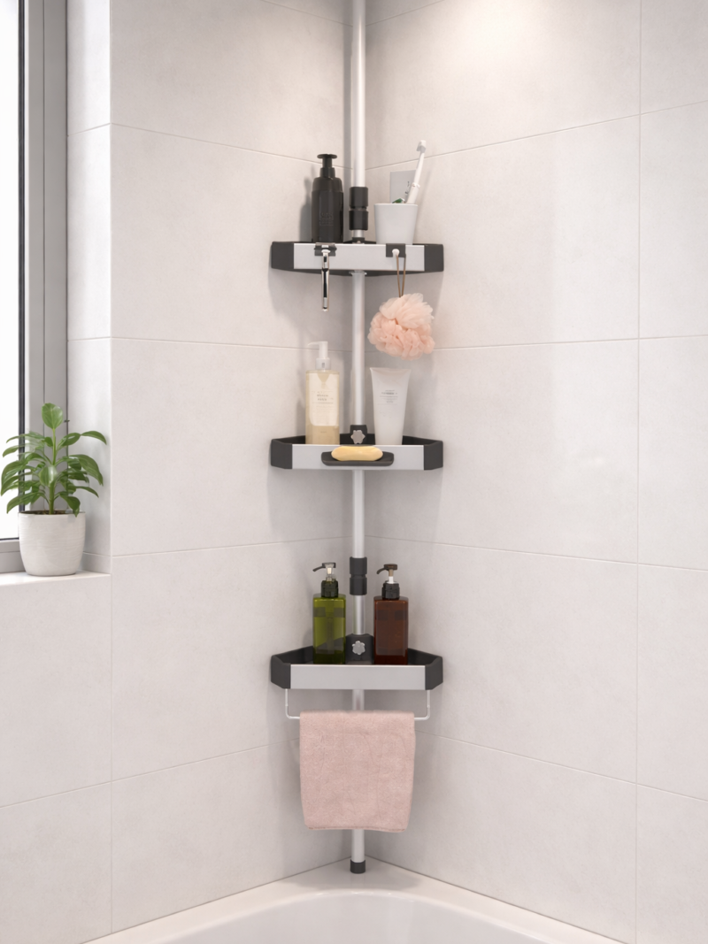 file_00000000ef347243a0ff7dc5c56326c4 Aluminium Corner Rack " Phoenix" - ستاند حمام ألمنيوم زاوية