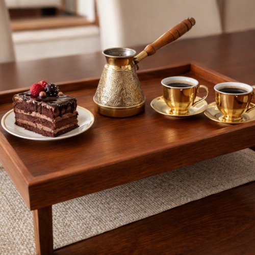 40*30*20 cm  طاولة تقديم خشبية قابلة للطي