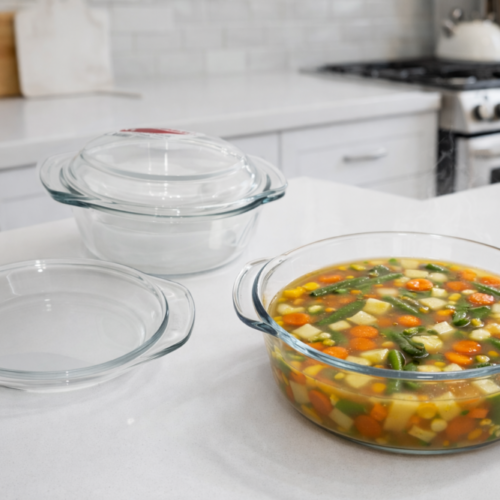 Borosilicate Glass Bowl "Red Cherry"- وعاء زجاجي