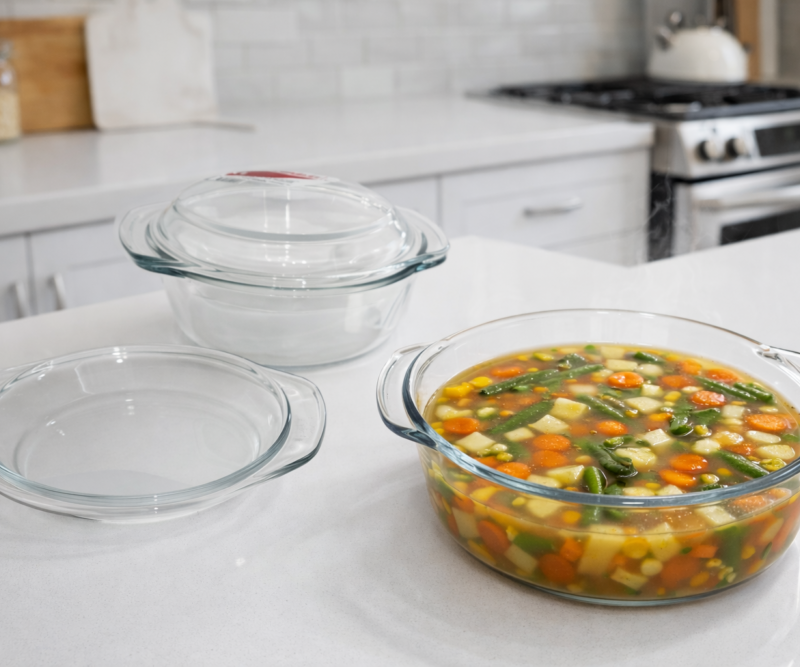 Borosilicate Glass Bowl "Red Cherry"- وعاء زجاجي