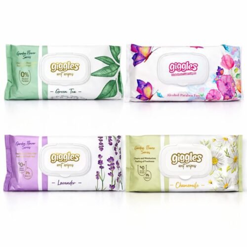 "Giggles" Wet Wipes 72 pcs - مناديل مبللة بروائح متعددة