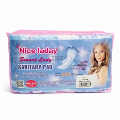 Nice Lady Sanitary Pad 10+15+5 pcs - فوط صحية ثلاث مقاسات مع حقيبة بسحاب
