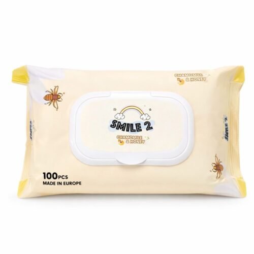 "Smile 2" Chamomile &Honey 100pcs - مناديل مبللة