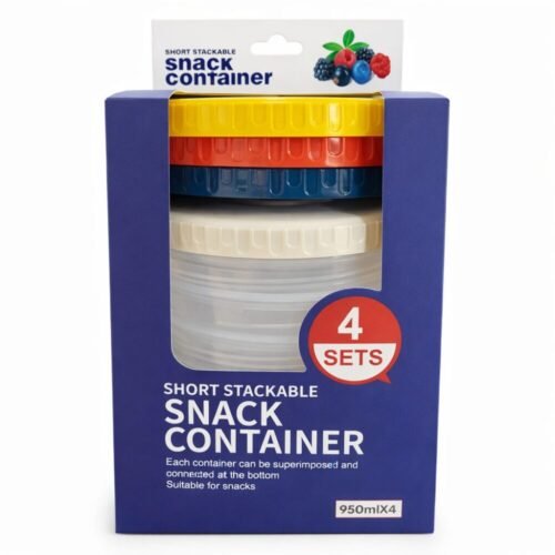 Snack Container - علب تخزين طعام بلاستيكيه عدد 4
