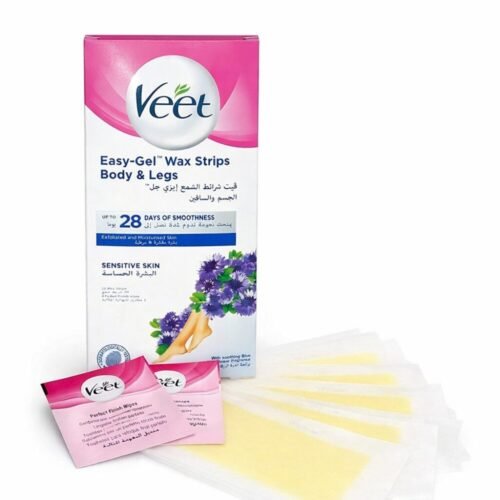 file_0000000023b47206b54895ea7ee64755 "Veet" Easy-Gel Wax Strips Body and Legs for Sensitive Skin 20 pcs - فيت شرائط الشمع ايزي جل للجسم والساقين للبشرة الحساسة