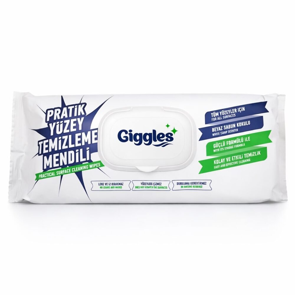 "Giggles" Wipes For all Surface  50 pcs - مناديل تنظيف الأسطح العملية