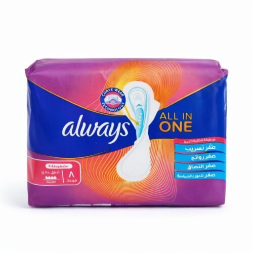 Always 8 Pads Ultra Slim Large - فوط صحيّة مضغوطة طويلة للتدفق العادي