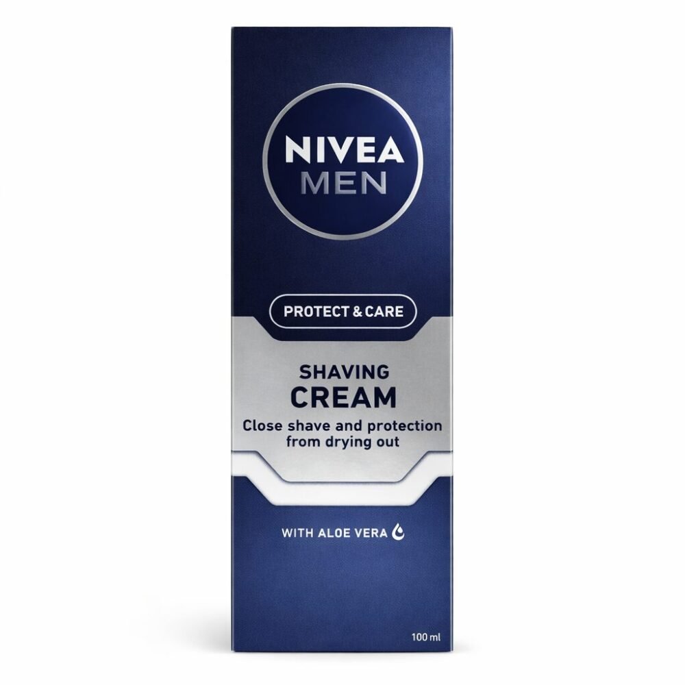 "Niva" Men Shaving Cream with Aleo Vera Protect & Care 100 ml - كريم الحلاقة من نيفيا للرجال