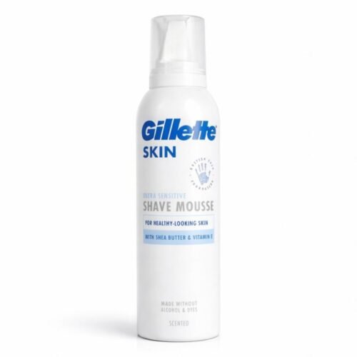 "Gillette" Skin Ultra Sensitive Shave Mousse For Healthy Looking Skin with Shea Butter & Vitamin E  240 ml - جل حلاقة من جيليت