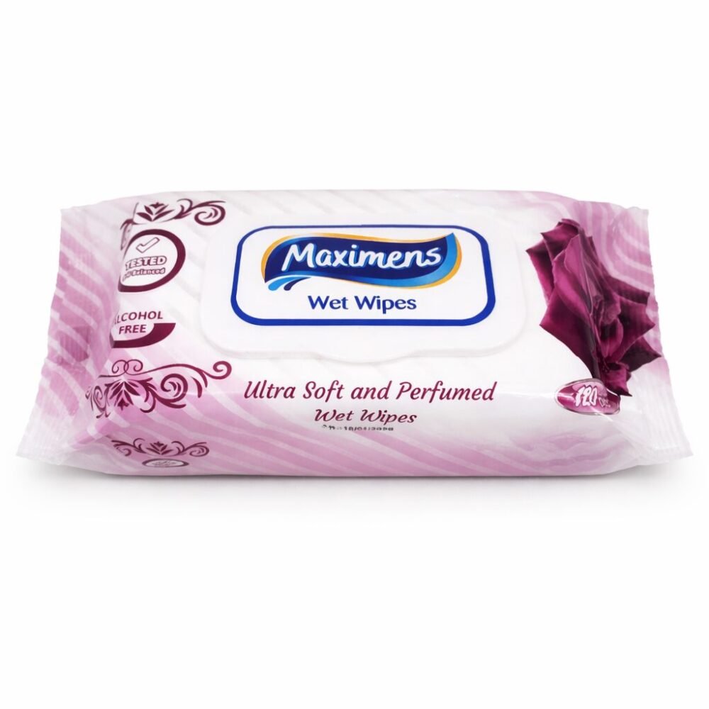 "Maximens" Wet Wipes Ultra Soft and Perfumed 120 pcs -  مناديل مبللة فائقة النعومة