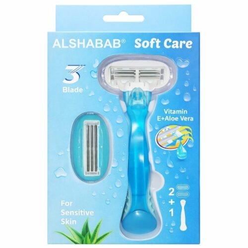 "Al Shabab" Soft Care 3 Blade For Sensitive Skin with Vitamin E+Aloe Vera - شفرة حلاقة