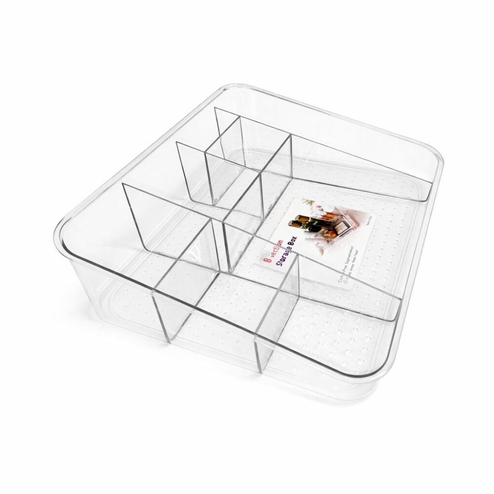 Storage Box 8 Section - منظم مكياج شفاف