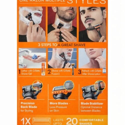 "Gillette" Fusion5 Styling Back Blade 5 Diamond  - شفرة حلاقة