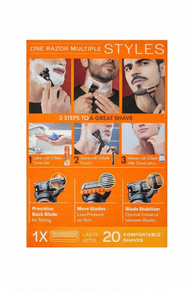 "Gillette" Fusion5 Styling Back Blade 5 Diamond  - شفرة حلاقة
