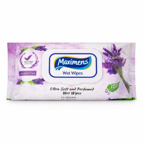 "Maximens" Wet Wipes Ultra Soft and Perfumed 120 pcs -  مناديل مبللة فائقة النعومة