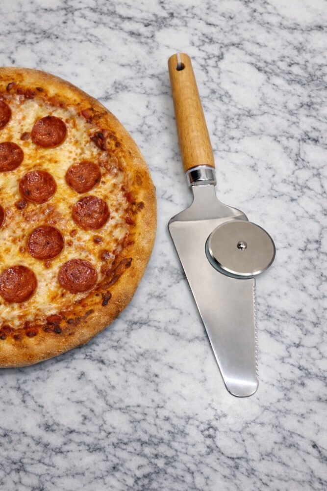 Pizza cutter "Little orange"- قطّاعة +ملعقة تقديم البيتزا
