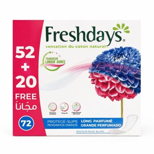Freshdays 72 Pads Pantlyliners Long Scented - فوط يومية معطّرة طويلة فريشدايز