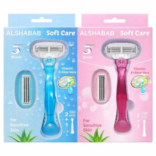 "Al Shabab" Soft Care 3 Blade For Sensitive Skin with Vitamin E+Aloe Vera - شفرة حلاقة
