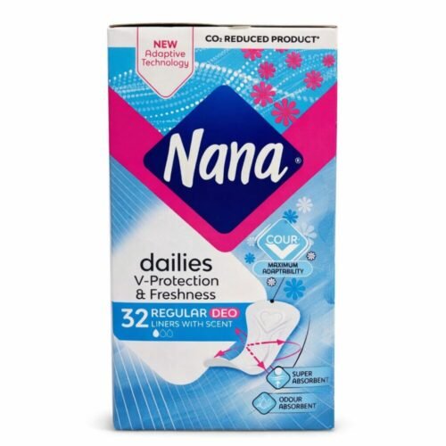 Nana Dailies V-protection & Freshness 32 Regular Deo Liners With Scent -  نانا فوط يومية متوسطة مع عطر منعش