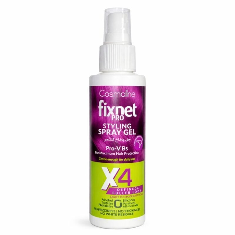 "Cosmaline" Fixnet Pro-V B5 Styling Spray Gel for Maximum Hair Protection 125 ml - جل بخاخ لتصفيف الشعر