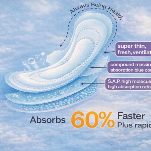 Nice Lady Sanitary Pad 10+15+5 pcs - فوط صحية ثلاث مقاسات مع حقيبة بسحاب