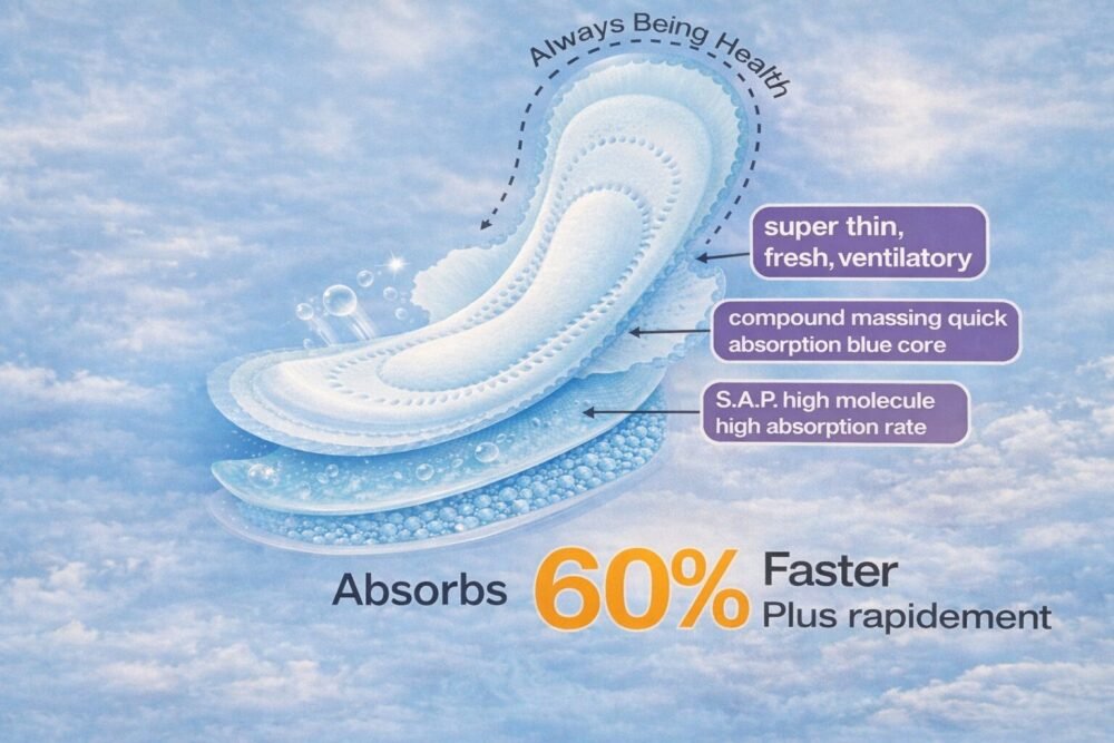 Nice Lady Sanitary Pad 10+15+5 pcs - فوط صحية ثلاث مقاسات مع حقيبة بسحاب