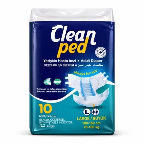 Clean Ped 10 pcs Unisex M/L/XL - حفاضات لكبار السن
