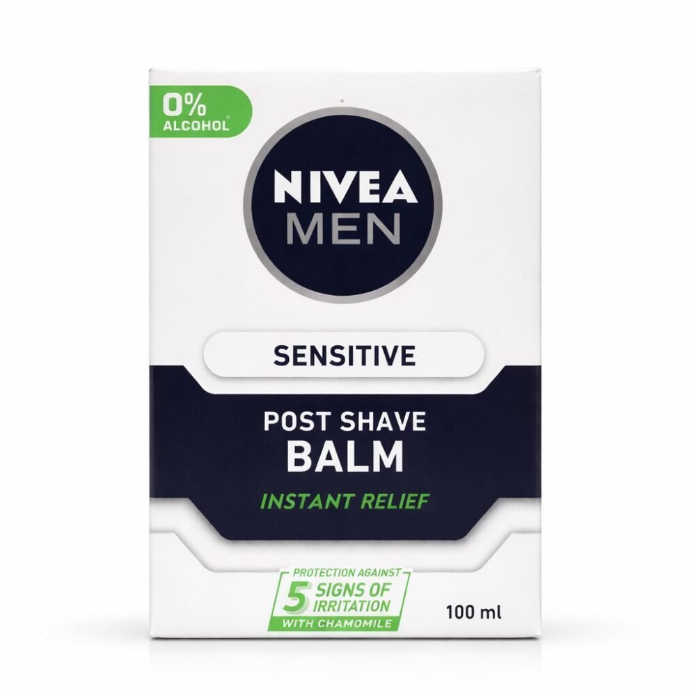 "Niva" Men Sensitive Post Shave Balm Instant Relief 100 ml - كريم ما بعد الحلاقة للبشرة الحساسة من نيفيا للرجال