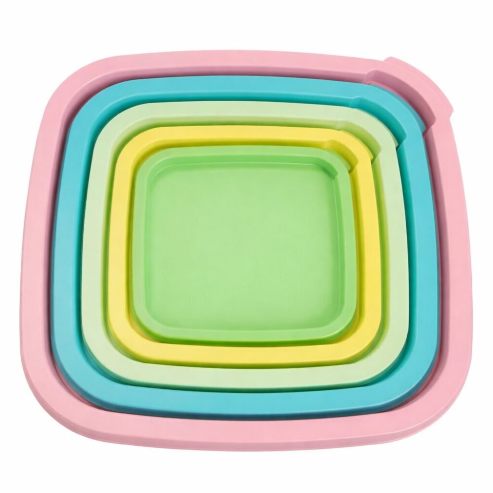 Storage Box 22.5*22.5*10cm - تبروير مجموعه من 5 علب متداخله