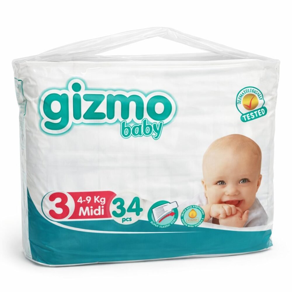Gizmo Baby 1/2/3/4/5/6/7 - حفاض أطفال