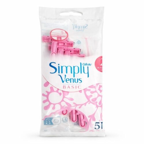 "Gillette" Simply Venus Basic 2 Blades  5 pcs  - شفر حلاقة