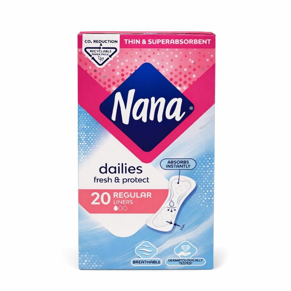 Nana Dailies Fresh &Protect 20 Regular Liners -  نانا فوط يومية متوسطة انتعاش وحماية