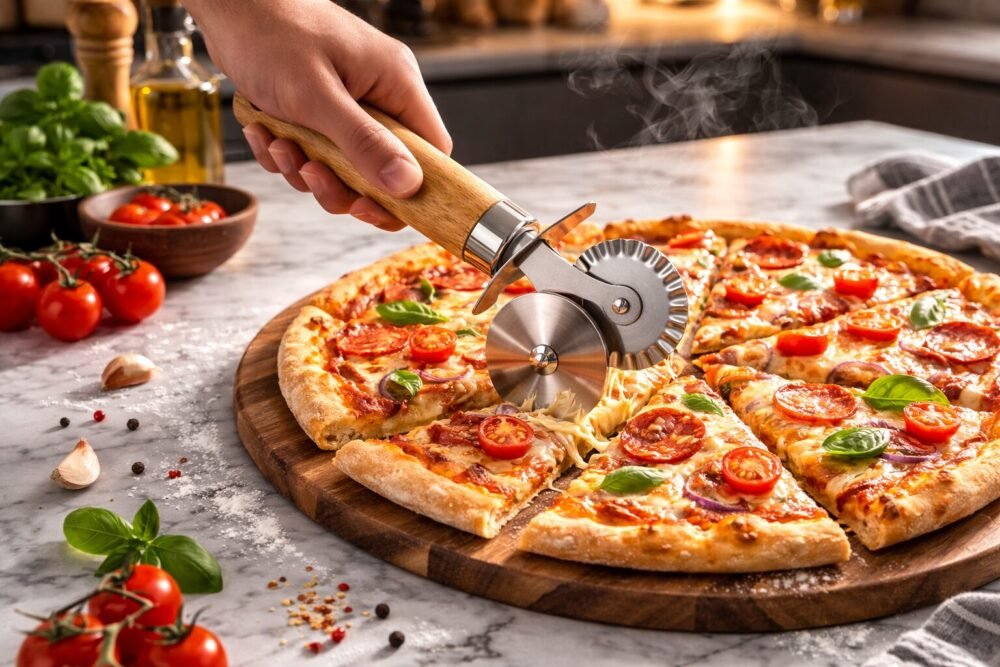 Pizza Cutter "Little orange"  - قطّاعة بيتزا مزدوجه