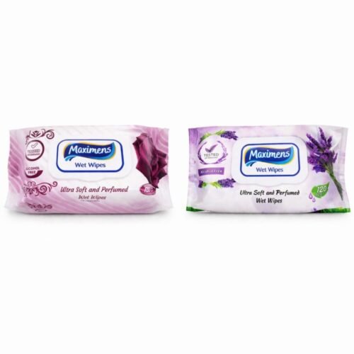 "Maximens" Wet Wipes Ultra Soft and Perfumed 120 pcs -  مناديل مبللة فائقة النعومة