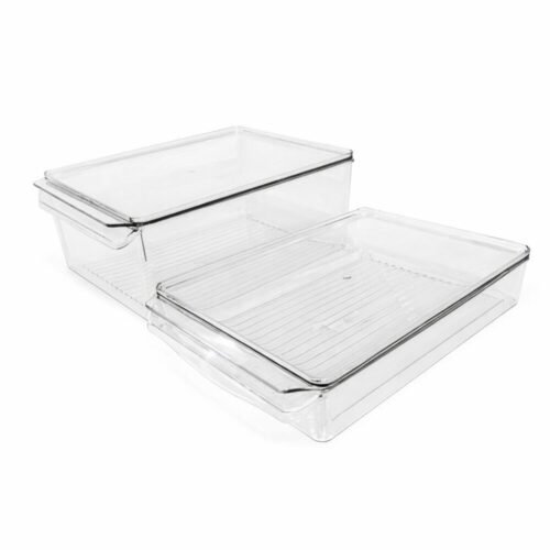 Multifunctional Storage Box -  منظمات للبراد بلاستيك مع غطاء