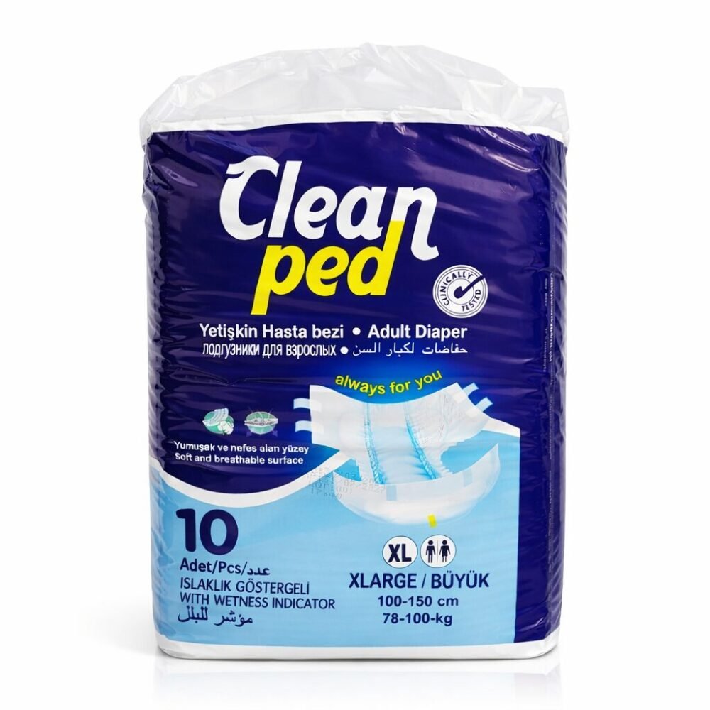 Clean Ped 10 pcs Unisex M/L/XL - حفاضات لكبار السن