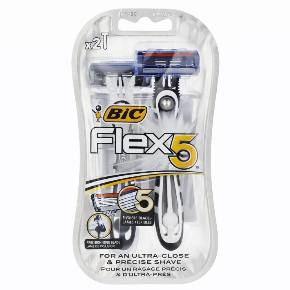 "Bic" Flex5 5 Flexible Blades For An Ultra-Close & Precise Shave 2 pcs - شفر حلاقة