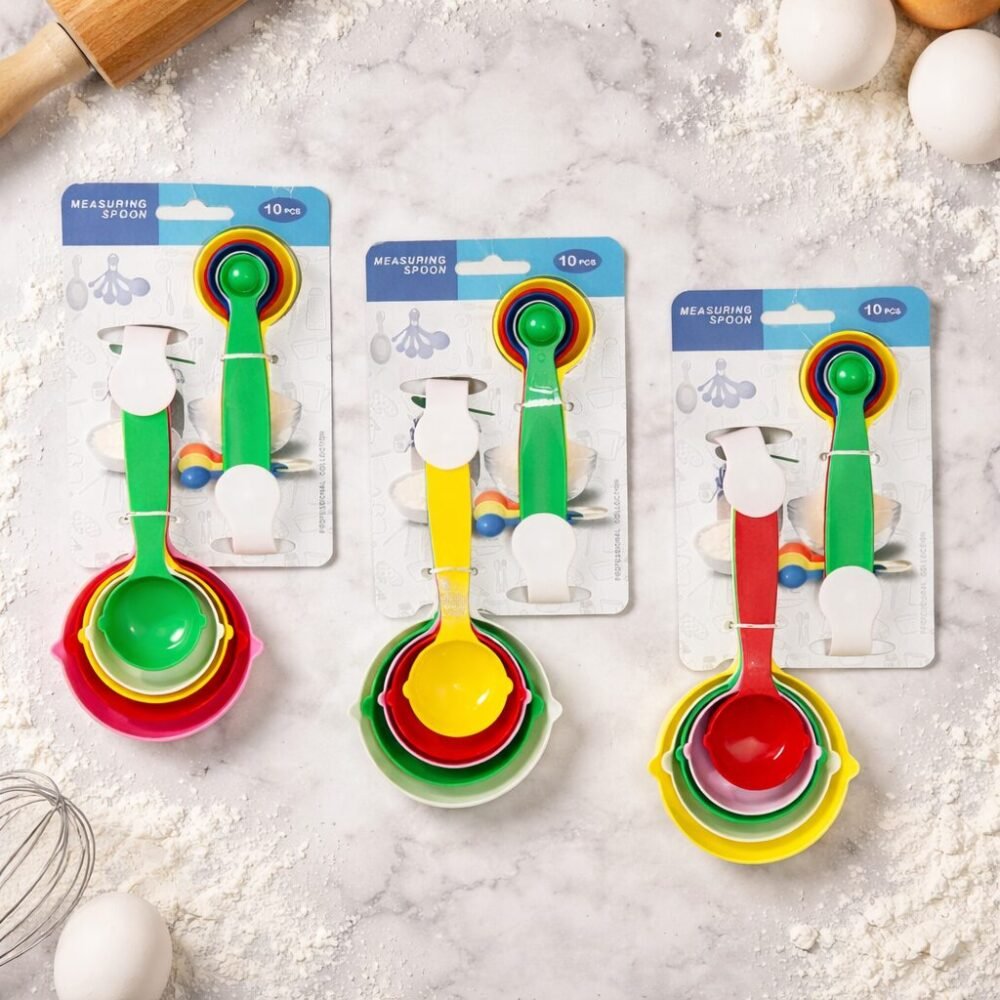 Measuring Spoon - مجموعه من 10 ملاعق قياس متعددة الألوان للمطبخ