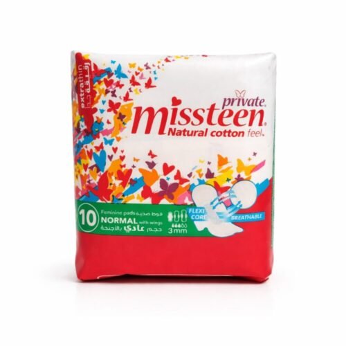 Private Missteen 10 Feminine Pads Normal with wings extra thin /3mm - فوط صحيّة حجم عادي بالأجنحة رقيقة جدا