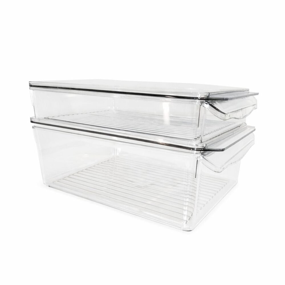 Multifunctional Storage Box -  منظمات للبراد بلاستيك مع غطاء