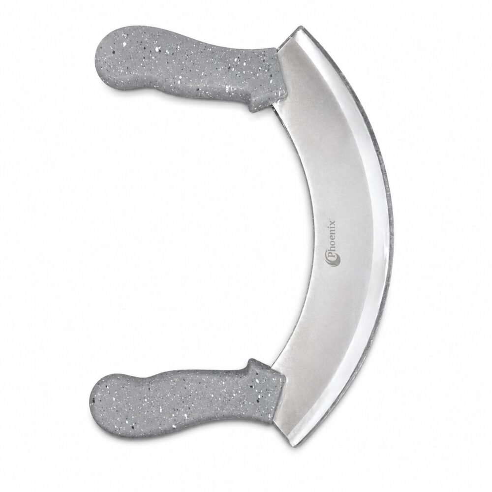 "Phoenix" Stainless Steel Double Handle Mezzaluna Knife 26*20 cm  - قطّاعة