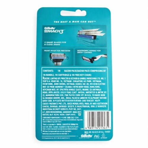 "Gillette" Mach3 Cricket Edition with Free Keychain - شفرة حلاقة