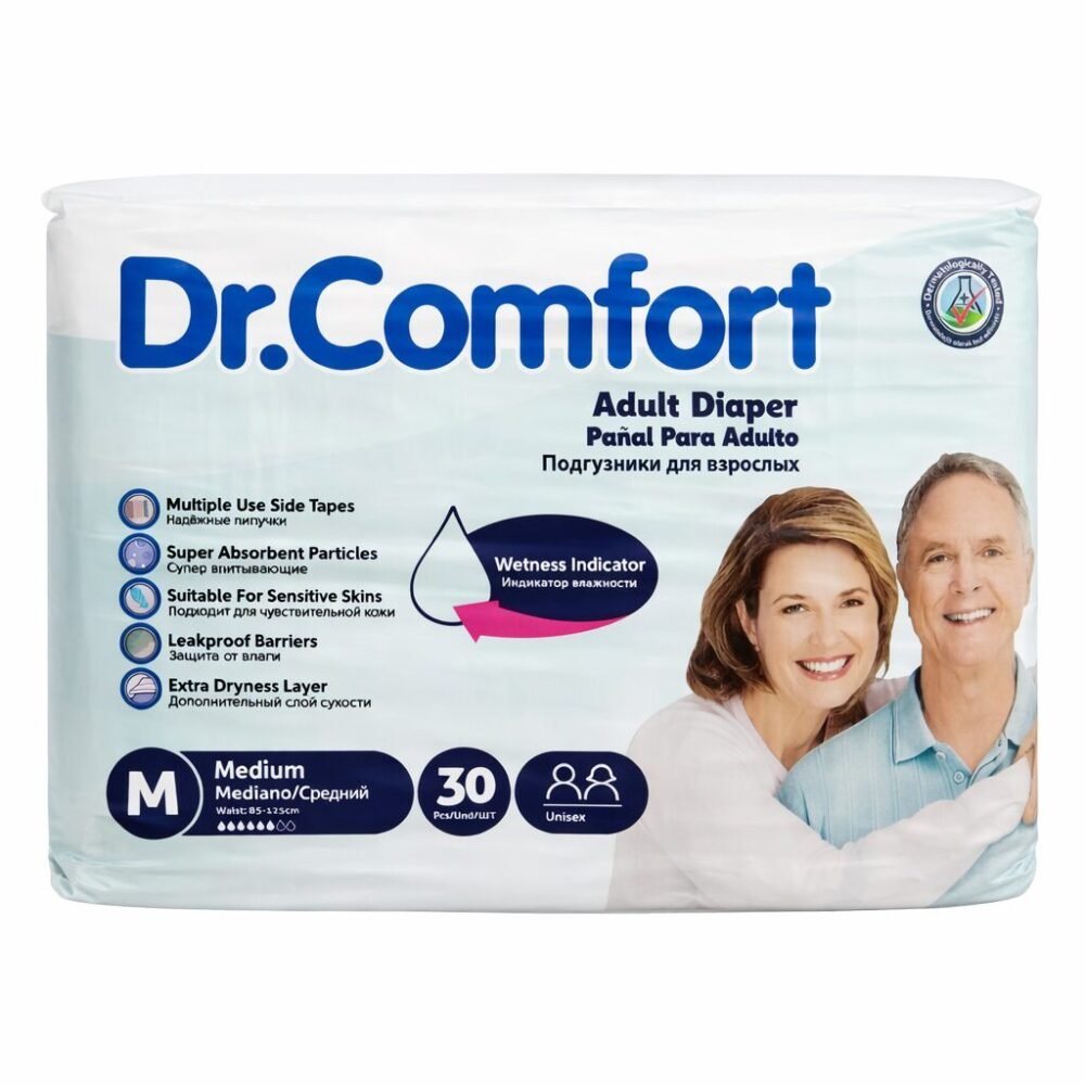 Dr.Comfort 30 pcs Unisex M/L/XL - حفاضات للكبار